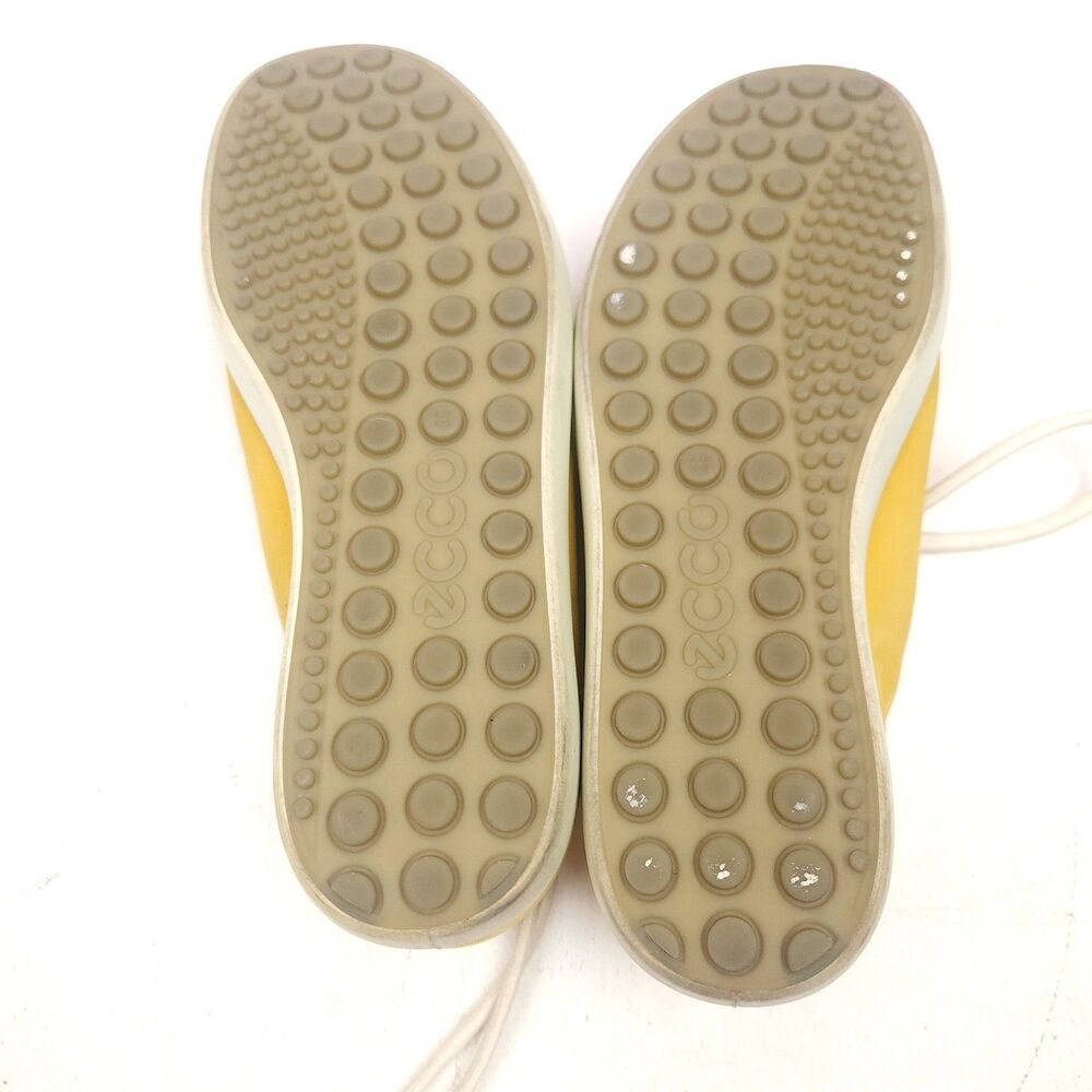 Women's ECCO Soft 7 Leather Sneaker Size 39 US 8-8.5 Marygold Yellow Nubuck - Picture 7 of 9